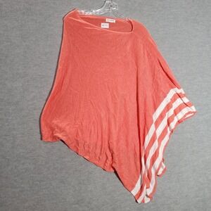 Artisan NY Women‎ Sweater One Size Pink Poncho 100% Organic Linen Beach